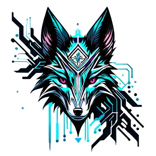 Fox Face tattoo design idea