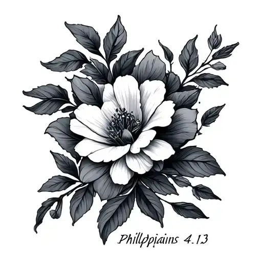 Philippians 4:13 tattoo design idea