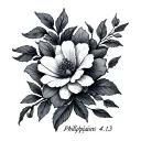 Philippians 4:13 tattoo design idea