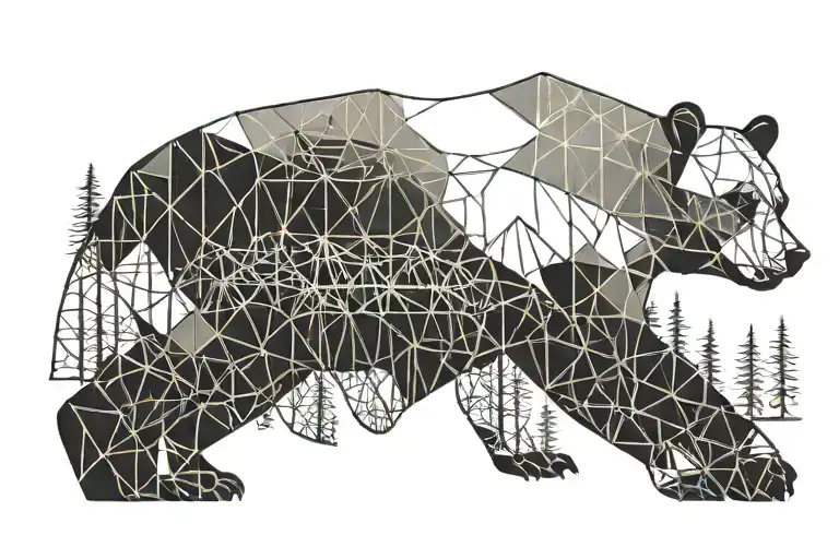 california bear tattoo design idea