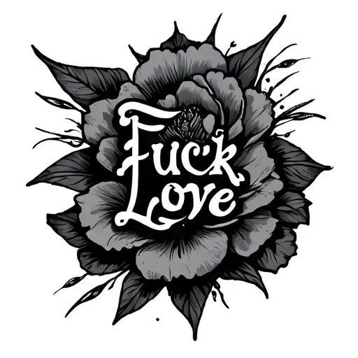 Fuck Love tattoo design idea