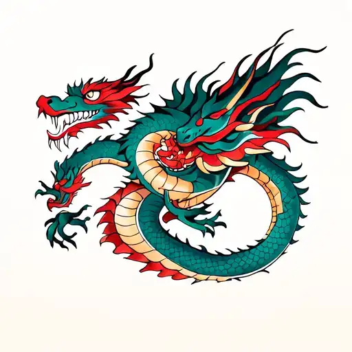 simple dragon tattoo design featuring tattoo design idea