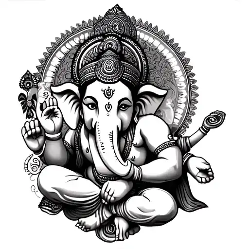 ganpati rudra avatar tattoo design idea