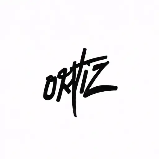 ortiz name written tattoo design idea