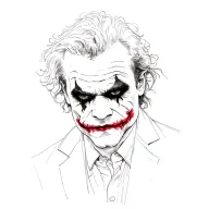 why so serious? joker heath ledger tattoo design idea