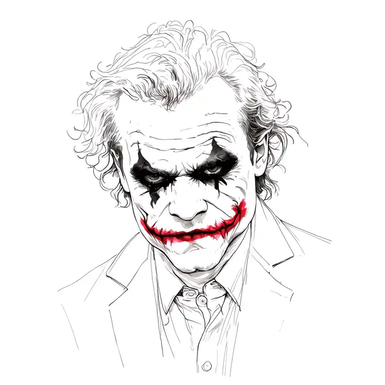 why so serious? joker heath ledger tattoo design idea