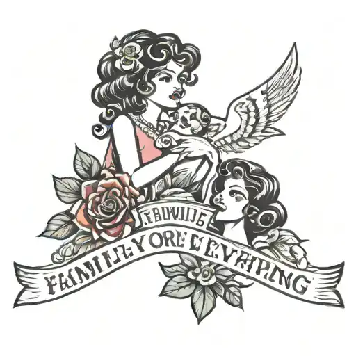 Family over everything  tattoo design idea