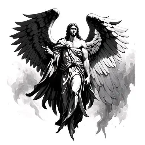 Archangel Michael Wings tattoo design idea