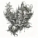 Perspective tattoo design idea