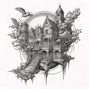 Perspective tattoo design idea