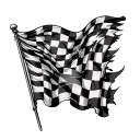  checkered flag tattoo design idea