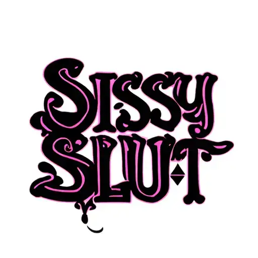 "Sissy Slut" "slave" "sissy" "pinstripe" tattoo design idea
