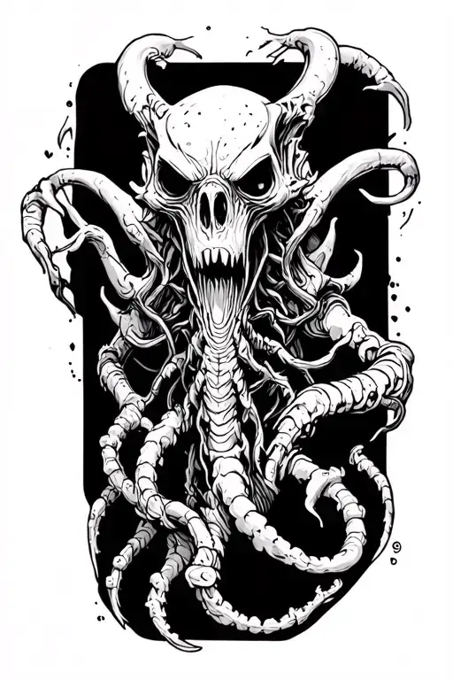 Stranger Things Demogorgan tattoo design idea