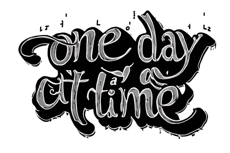in Morse code saying "one day at a time" write this tattoo design idea