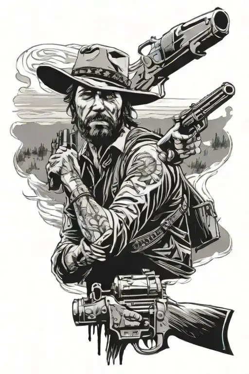 red dead redemption 2 tattoo design idea