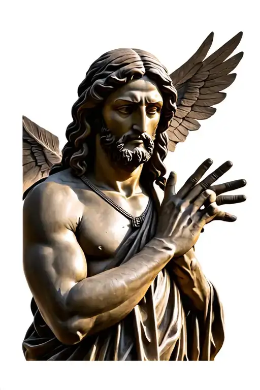 Statue of jesus(the one from brazil) that has to be in the background of the bible verse(philippians 4 13)  tattoo design idea