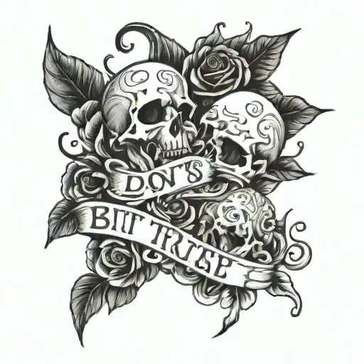 Dont Trust Bitches tattoo design idea