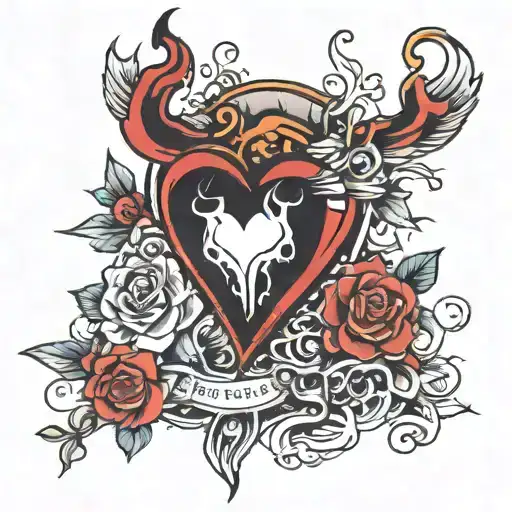 So come on now, boy, don't you be afraid to start 'Cause sweat on your skin's better than regret on your heart tattoo design idea