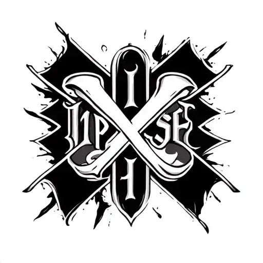 The word impossible with the "crossed" tattoo design idea