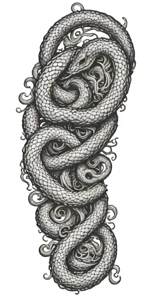  gustave dore style design with tentacles and snakes  tattoo design idea