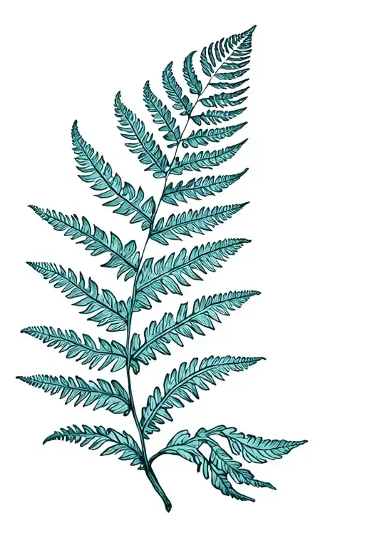 fern leaf tattoo design idea