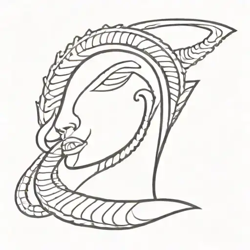 African crown, daughter of a king cobra tattoo design idea