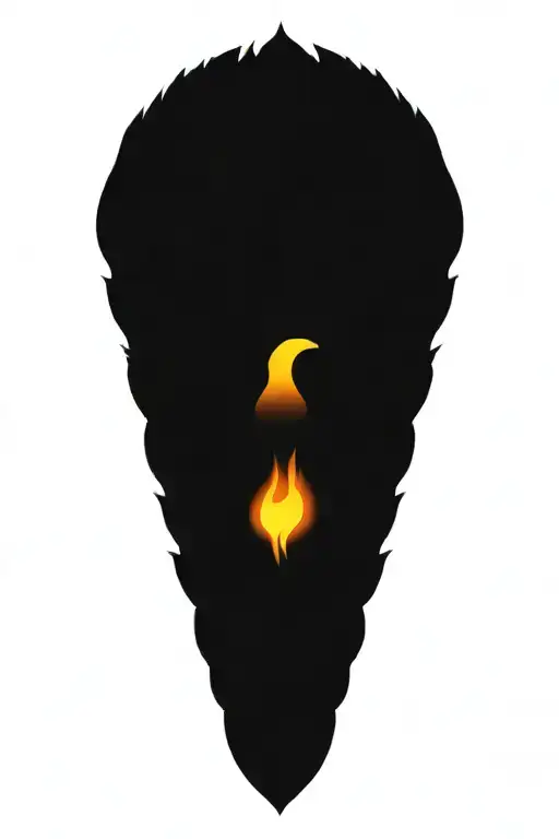 phoenix rising in flames carrying weights tattoo design idea
