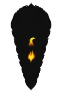 phoenix rising in flames carrying weights tattoo design idea