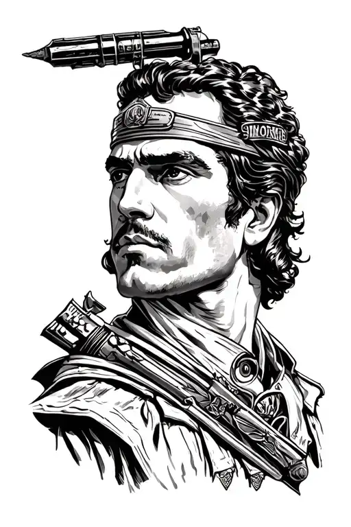 american trad paul atreides from dune awakening tattoo design idea