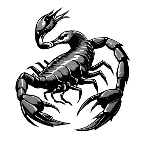 scorpion goose tattoo design idea