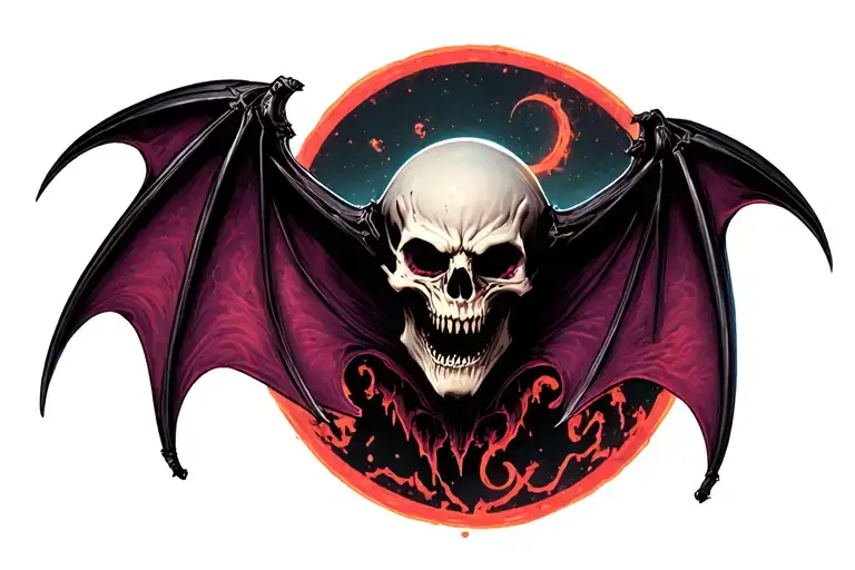 deathbat logo tattoo design idea