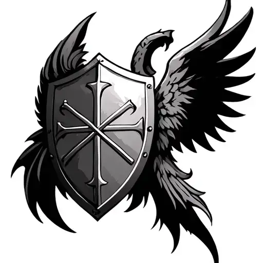 St Michael Shield tattoo design idea