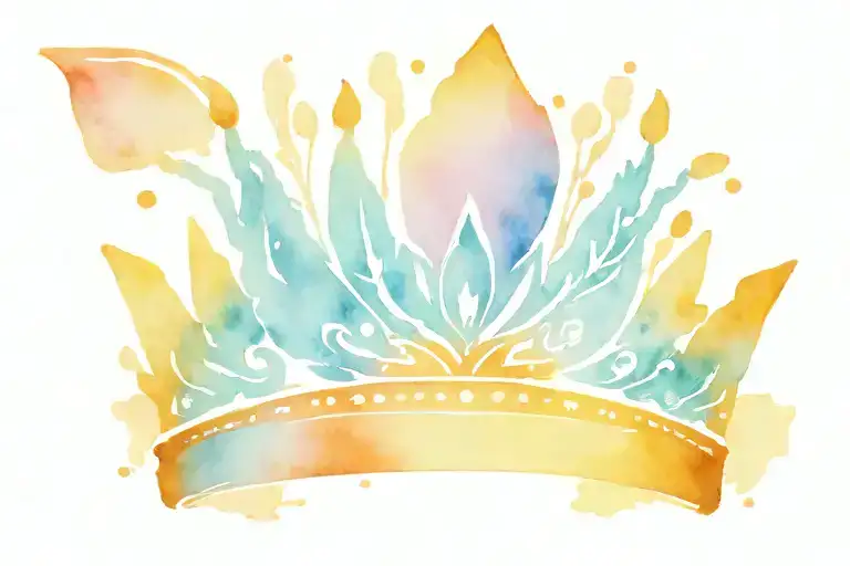 Princess tiara tattoo design idea