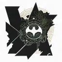 Batman symbol tattoo design idea