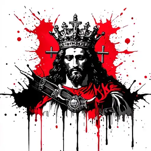 Christ is King biblical tattoo design idea