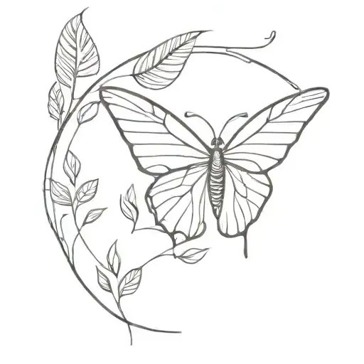 cocoon to butterfly tattoo design idea
