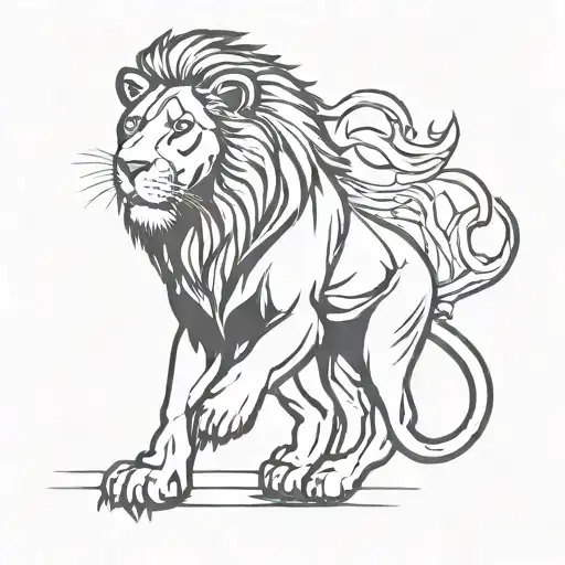 lion and galatasaray football tattoo tattoo design idea