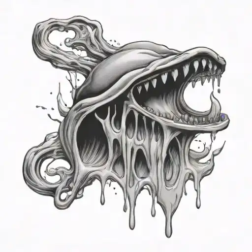 fader in style Salvafor Dali melting fader tattoo design idea