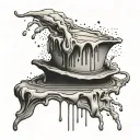 fader in style Salvafor Dali melting fader tattoo design idea