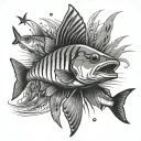 Bonefish tattoo design idea