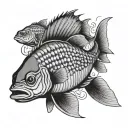 Bonefish tattoo design idea
