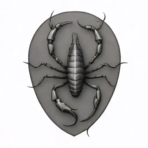 scorpion stinging tattoo design idea