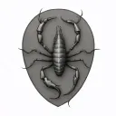 scorpion stinging tattoo design idea