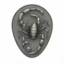 scorpion stinging tattoo design idea