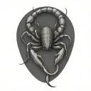scorpion stinging tattoo design idea
