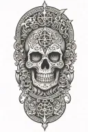 Incorporate an aum symbol, momento mori tattoo design idea