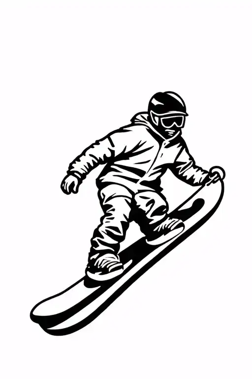 Snowboard tattoo design idea