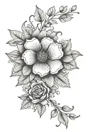 floral bracelet tattoo design idea