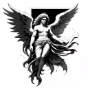 Archangel Raphael tattoo design idea