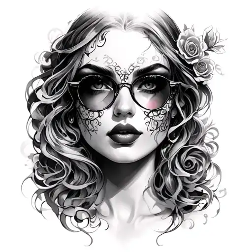 Cleavage tattoo design idea